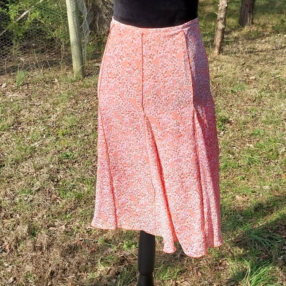 Ruby Rd. Pink Patterned A-Line Skirt - image 2